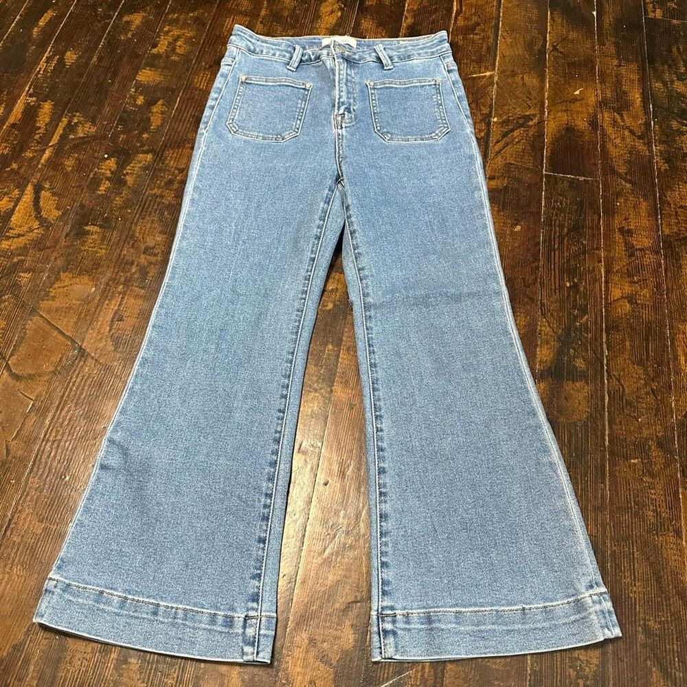 Risen flared boutique 9/29 hippy distressed jeans